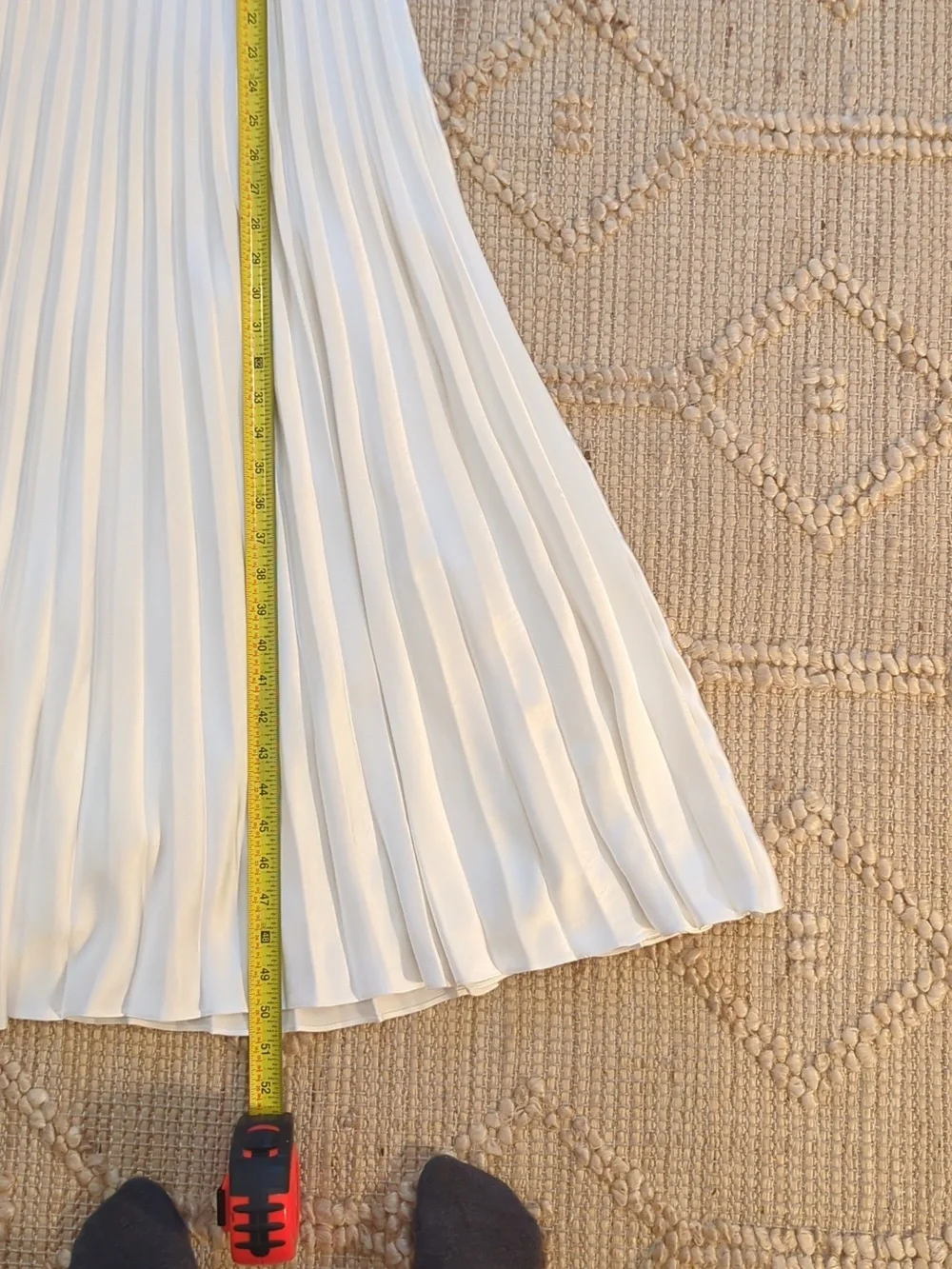 NWT Sandro Jolie Pleated Midi Dress White Sleeveless Cutout Back Size Small (36) - Picture 6 of 8